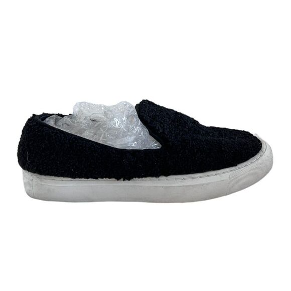 Steven New York Black Kimbel Faux Fur Shearling Slip on Women's Sneakers size 7. - Picture 5 of 10